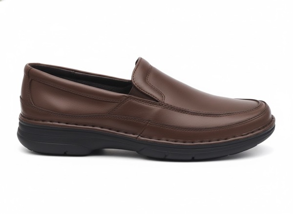 Mocasín Ancho especial cosido a mano marron
