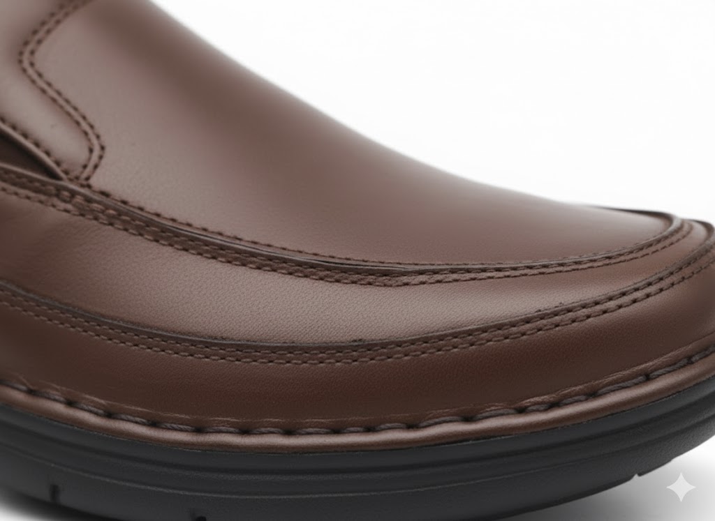 Mocasín Ancho especial cosido a mano marron - Imagen 3