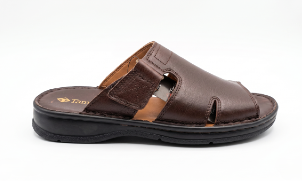 Zueco de Piel Marrón para Caballero