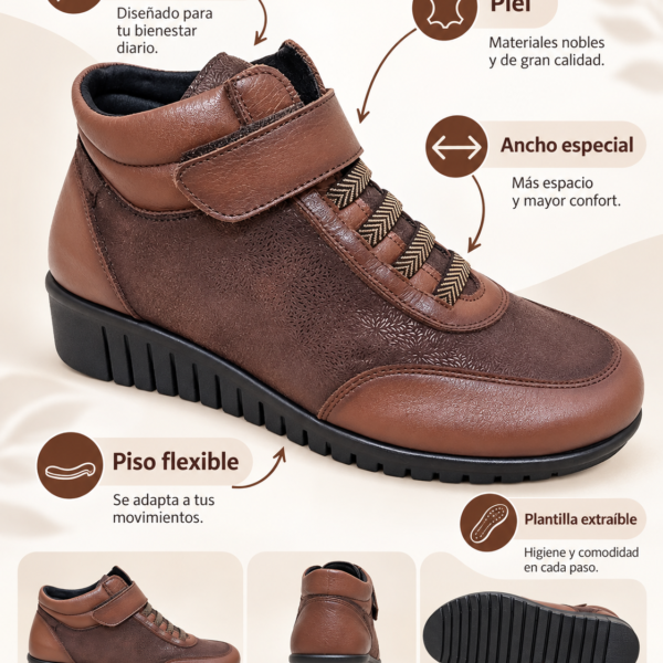 BOTIN MARRON ELASTICOS