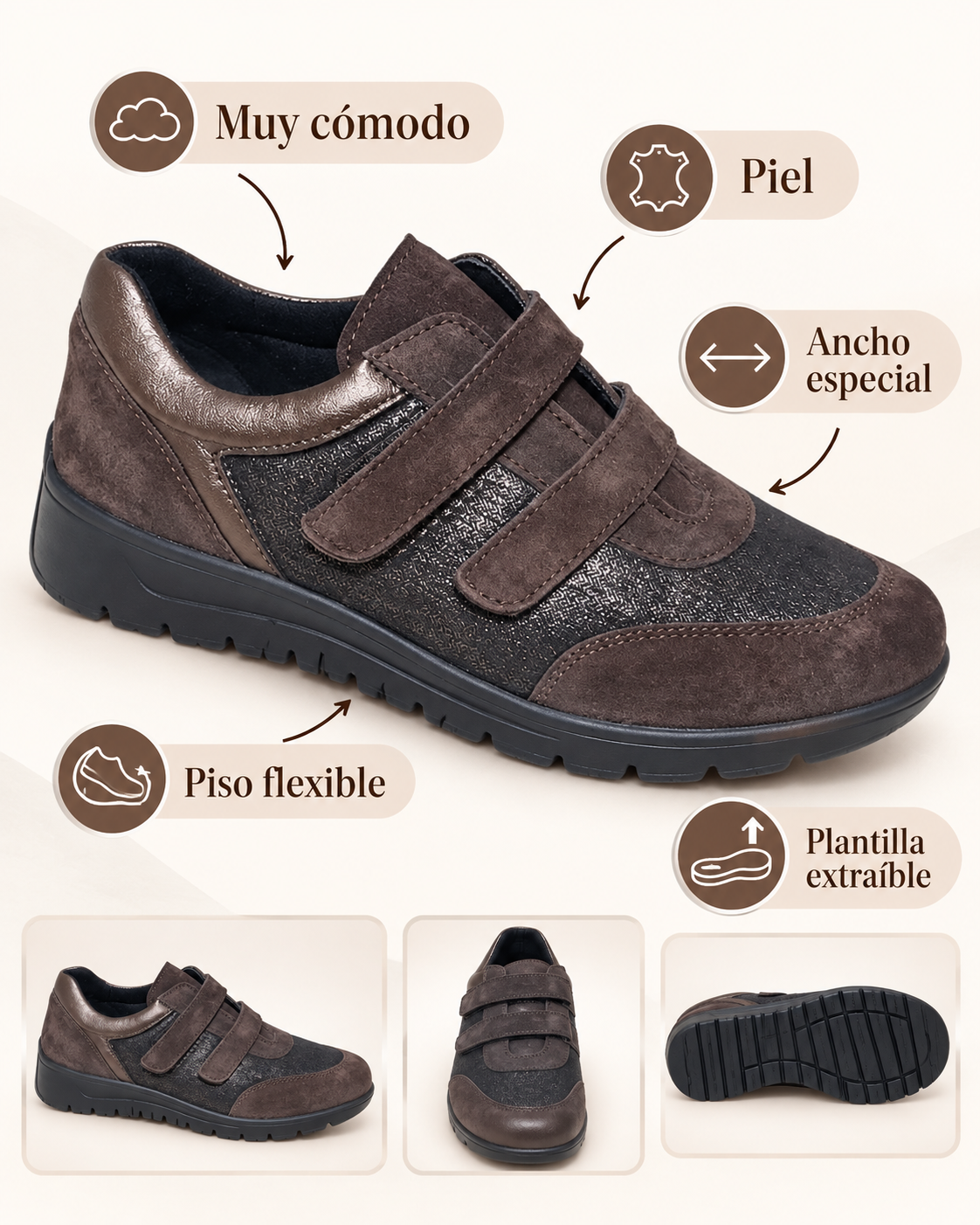 VELCROS MARRONE