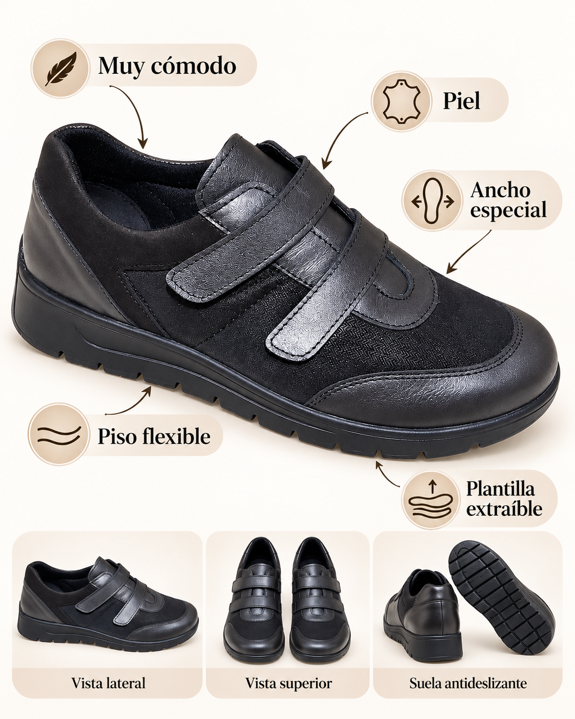 VELCROS GRIS